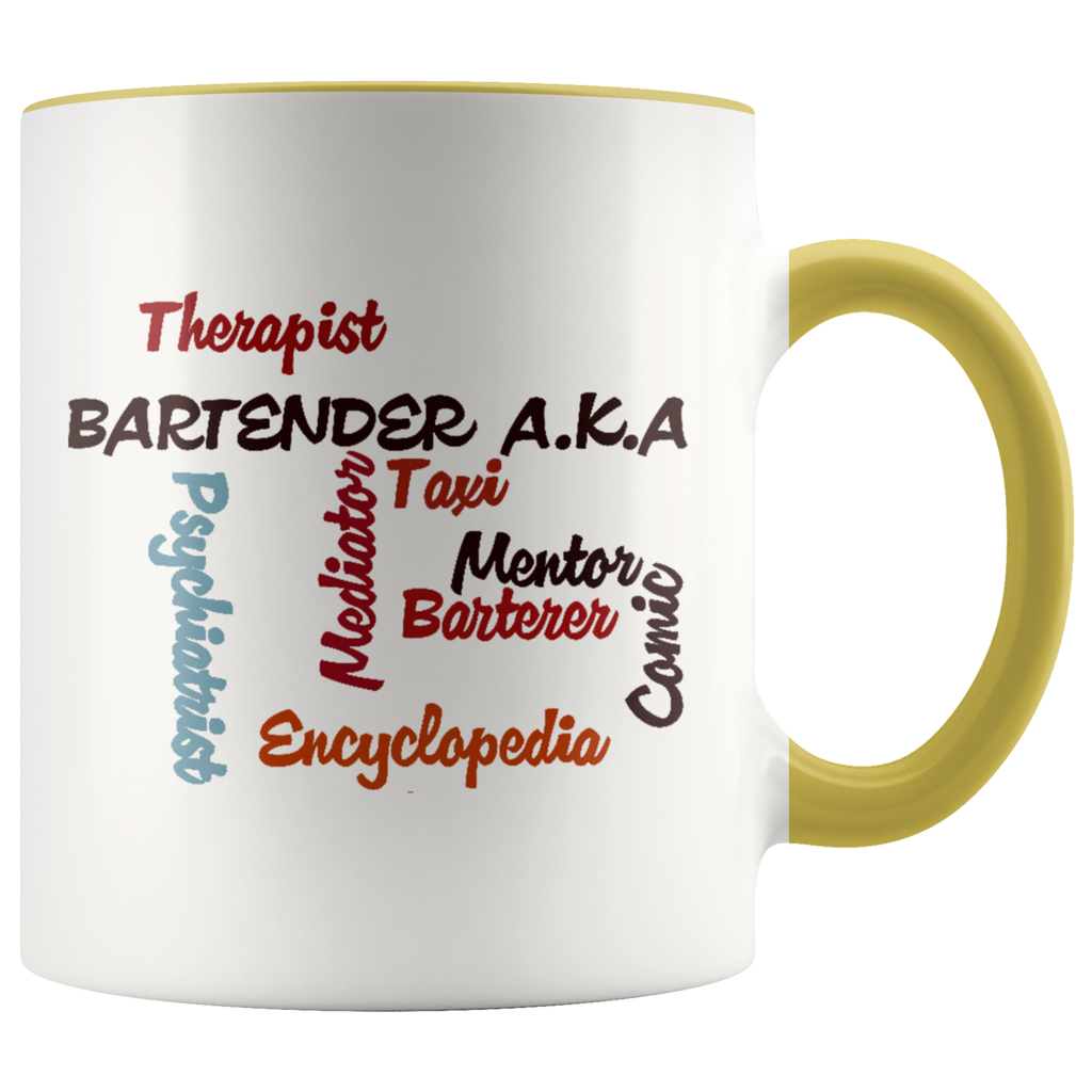 Bartender AKA Word Art Coffee Mug