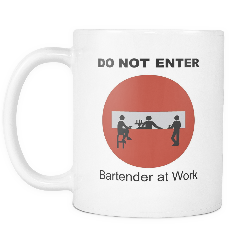 Do Not Enter White Coffee Mug