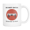 Do Not Enter White Coffee Mug