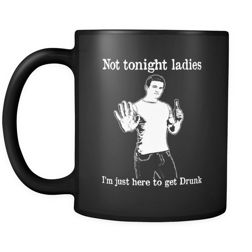 Not Tonight Ladies Black Mug