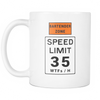 Bartender Zone Speed Limit White Coffee Mug